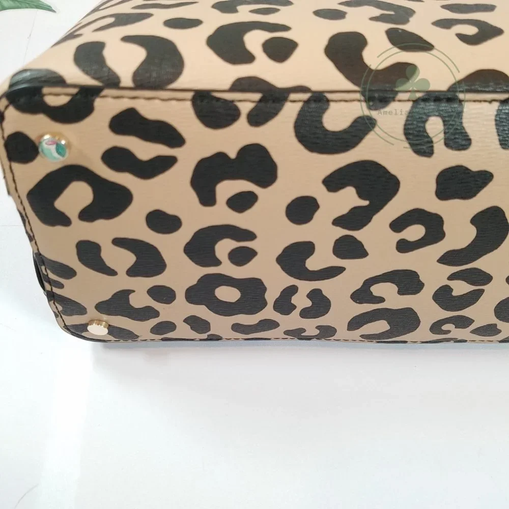 Kate Spade Darcy Leopard Cheetah Large Satchel NWT Gift Holiday Valentine Day - Picture 6 of 10